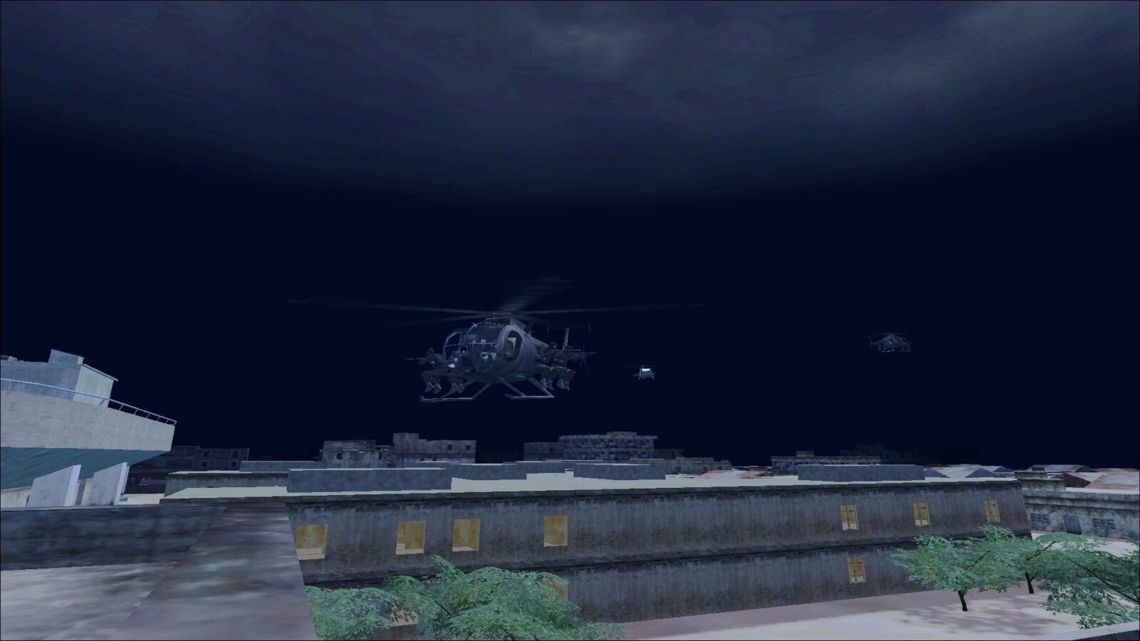 The CIA has gathered intel about an upcoming Habr Gedir clan meeting in an Old Russian Compound, near the Parade Viewing Stand. Habr Gedir clan leader Mohammed Farrah Aidid himself is said to be in attendance.

Delta Teams are to insert by MH-6 Little Birds and search the compound for Habr Gedir leaders as well as intel documents. An MH-60 Black Hawk will provide cover fire during the mission and extract the teams with prisoners.